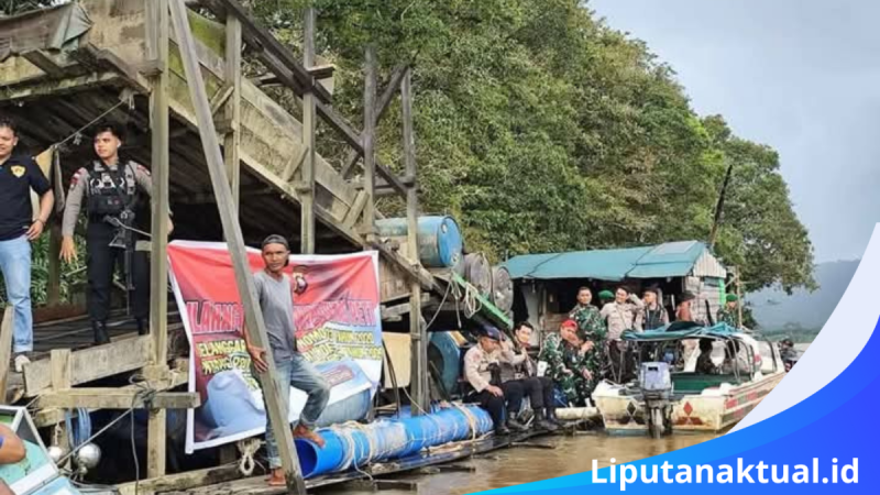 PETI Ditangkal, Gabungan Patroli Polres Sanggau dan TNI di Sungai Kapuas