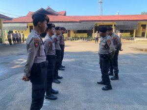 Berikan Arahan kepada Anggota Samapta Polres Ketapang, Aiptu Sukarno Pimpin Patroli Cipta Kondisi  Untuk Cegah Kejahatan Jalanan Dan Premanisme