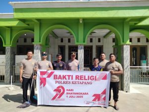 Kapolsek Jelai Hulu dan Anggota Laksanakan Bakti Religi dalam Rangka Hari Bhayangkara ke-79