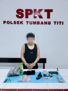 Polsek Tumbang Titi Amankan Satu Pengedar Narkoba di Desa Titi Baru, 9 Paket Sabu Turut Disita