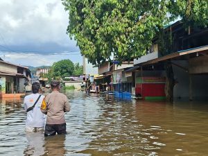 Kapolsek Jelai Hulu Bersama Aparat Gabungan Laksanakan Pemantauan Debit Air di Kecamatan Jelai