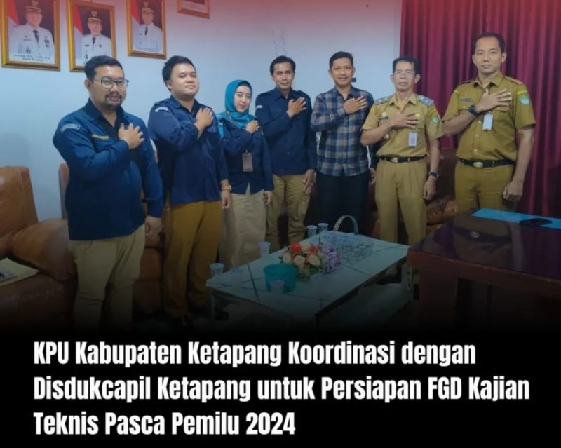 KPU Kabupaten Ketapang melaksanakan koordinasi dengan Dinas Kependudukan dan Pencatatan Sipil (Disdukcapil)