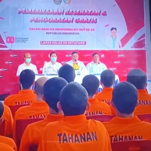 Peduli Kesehatan Warga Binaan, Lapas Ketapang Rayakan HUT ke-80 dengan Pemeriksaan Gratis