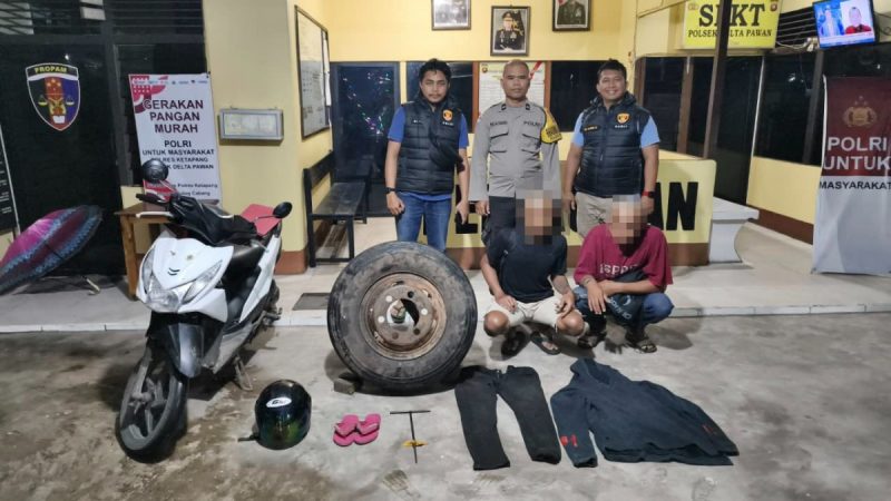 Sindikat Spesialis Pencurian Ban Dan Velg Truk Ditangkap Jajaran Polres Ketapang, Sudah Beraksi Di 11 Lokasi