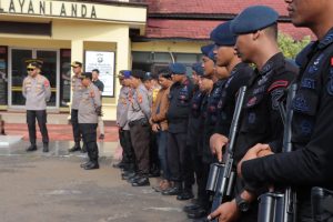 Tingkatkan Kesiapsiagaan, Polres Ketapang Gelar Sistem Pengamanan Markas Komando